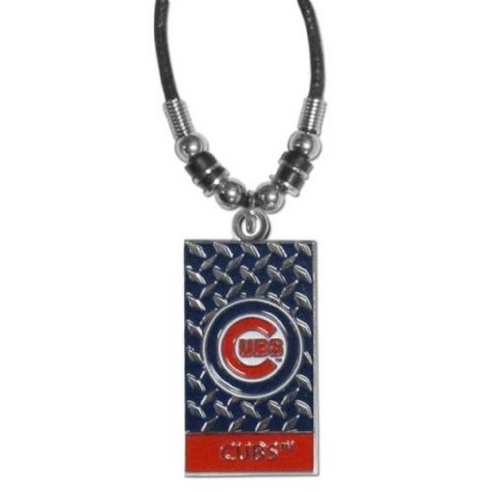 CHICAGO CUBS MLB Official Team Merc Fan Gear Diamond Plate Rope Pendant Necklace